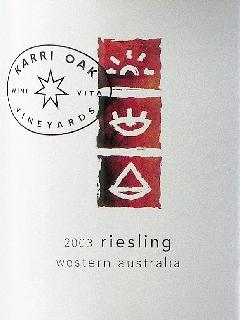 Karri Oak Riesling 2003<br>Savings/doz $128.00